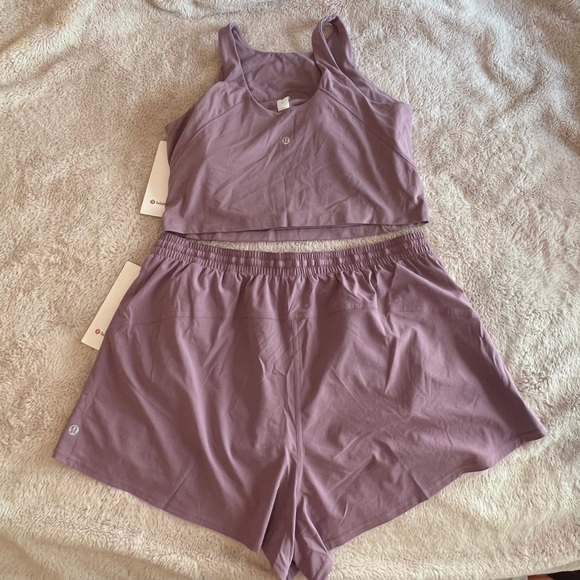 NEW Size 14 Lululemon Align High Neck Tank Top & Pace Rival High-Rise 3” Short - Picture 6 of 10
